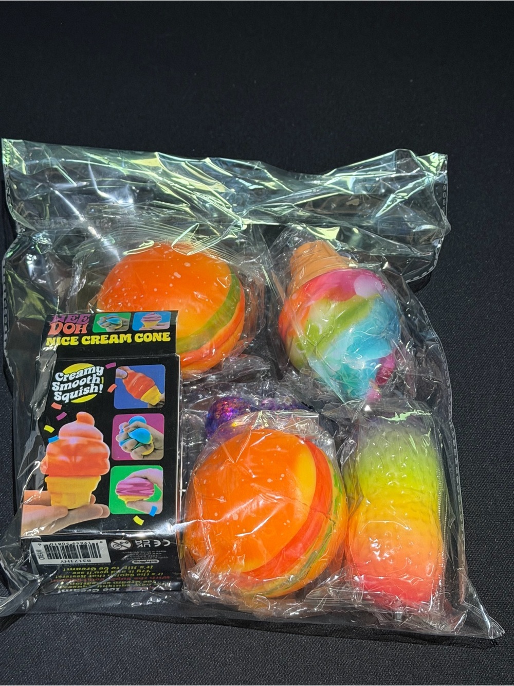 Lot of 6 Assorted Sensory Squishy Toys (Featuring Nee Doh)